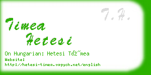 timea hetesi business card